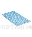 ALFOMBRA BAÑO PVC VENTOSAS 54 X 54 CM AZUL