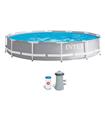 PISCINA REDONDA DESMONTABLE METAL FRAME CON DEPURA