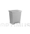 CUBO CON PEDAL MILENIUM 23 L GRIS 33 X 28 X 39 CM