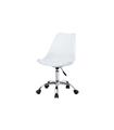 SILLA OFICINA RESPALDO ABS CON ASIENTO PU BLANCO