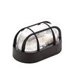 APLIQUE EXTERIOR OVAL NEGRO CON REJILLA E27 60W