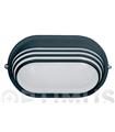 APLIQUE EXTERIOR OVAL NEGRO IP54 E27 60W