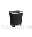 CUBO CON PEDAL MILENIUM 23L NEGRO 33X28X39CM