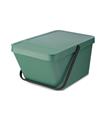 CUBO RECICLAJE SORT & GO APILABLE VERDE ABETO 20 L