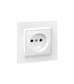 BASE ENCHUFE SIN TT EMPOTRAR BLANCO SERIE 10