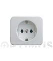 TAPA BASE ENCHUFE 2P + TT BLANCO SERIE 75