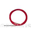 PASACABLES ACERO/NILON 4 MM 15 M ROJO