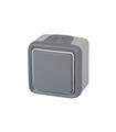 PULSADOR SUPERFICIE GRIS IP55 PLEXO