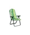 SILLON TUMBONA ACERO POSICIONES VERDE TOPOS