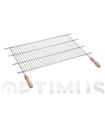 PARRILLA RECORTABLE ZINC MANGO MADERA 70XF40 CM (C