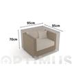 FUNDA SILLON 1 PLAZA VISON 95 X 95 H 70