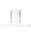 TABURETE BAÑO PLASTICO BLANCO Ø 31,5 X 39