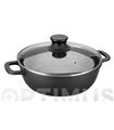 CAZUELA BAJA ALUMINIO FUNDIDO CON TAPA 36 CM-INDUC