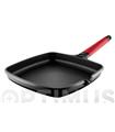 ASADOR INDUCTION MANGO DESMONTABLE ROJO 22X22 CM