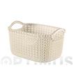 CESTA RECTANGULAR KNIT XS BLANCO OASIS 3 L