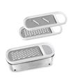 RALLADOR COCINA MANUAL 3 USOS RECIPIENTE INOX 3PZ