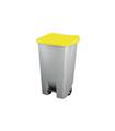 CONTENEDOR SELECTIVO AMARILLO PEDAL Y RUEDAS 120 L