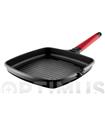 GRILL INDUCTION MANGO DESMONTABLE ROJO 22X22 CM