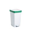 CUBO CON PEDAL SMART 25L RECICLAJE VERDE-26X36X47C