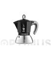 CAFETERA MOKA INDUCTION ALUMINIO/INOX 2 TAZAS NEGR