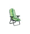 SILLON RELAX ACERO CON REPOSAPIES EXTENSIBLE VERDE