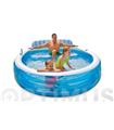 PISCINA HINCHABLE REDONDA CON ASIENTOS 640 L 224 X