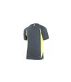 CAMISETA TECNICA POLIESTER GRIS / AMARILLO FLUOR T