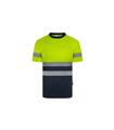 CAMISETA AV MARINO / AMARILLO FLUOR CINTA SEGMENTA